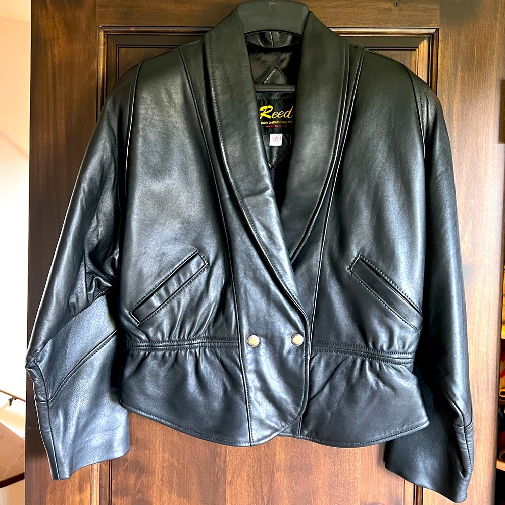 Vintage like new! Reed leather bomber jacket. USA made.